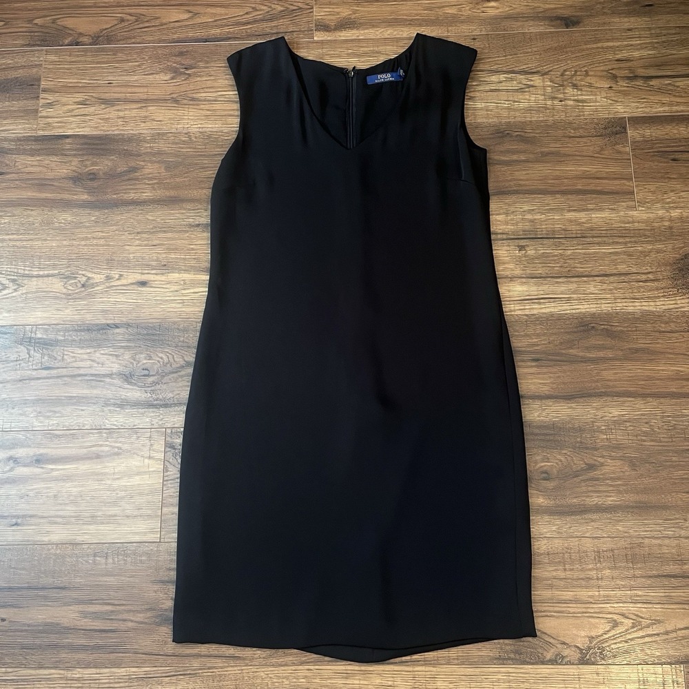 Polo Ralph Lauren Women Black Sleeveless Dress 4 Minimalist Quiet Luxury Preppy